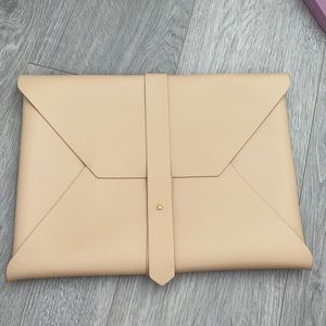 Faux leather laptop case